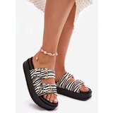 Boto Ladies Sandals With Golden Buckles On Platform Zebra Virvania | ePonuda.com