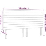  Uzglavlje tamnoplavo 180x5x118/128 cm baršunasto | shoptok.hr