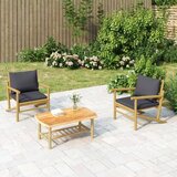 vidaXL Vrtna klubska mizica 90x55x37 cm bambus Cene