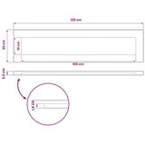  Pravokutni stolni vrh 120 x 30 x 3 2 cm Pravokutni - Prirodna 120 x 30 x 3 2 cm Pravokutno | shoptok.hr