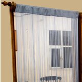 HOMESCAPES Poliestrska zavesa z vrvico Modra, 90x200 cm, (20749347) | Shoptok.si