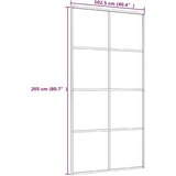  Drsna vrata iz aluminija in ESG stekla 102,5x205 cm črna, (20825975) | Shoptok.si