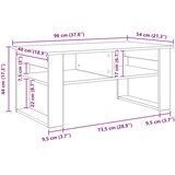  Kava Stol Umjetnički hrast 96 x 54 x 44 cm Konstruirano drvo | shoptok.hr
