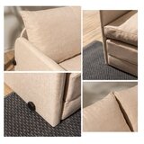 Atelier Del Sofa Dvosjed na razvlačenje Saga, 128 x 70 x 66 cm, Bež | Eponuda.ba