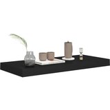 vidaXL plutajuće zidne police 4 kom crne 60 x 23,5 x 3,8 cm MDF | shoptok.hr