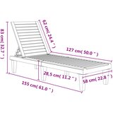 vidaXL Ležaljka za sunčanje svjetlosmeđa 155 x 58 x 83 cm polipropilen | shoptok.hr