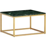 vidaXL Klubska mizica zelena 60x60x35 cm kamen z marmorno teksturo | Shoptok.si