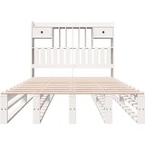  Posteljni okvir brez vzmetnice bela 135x190 cm trdna borovina | Shoptok.si