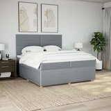 vidaXL Krevet s oprugama i madracem svjetlosivi 200 x 200cm od tkanine | shoptok.hr
