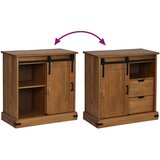 vidaXL Komoda HALDEN s kliznim vratima 80x40x80 cm puno drvo | shoptok.hr