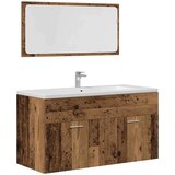  4-dijelni set kupaonskog namještaja od starog drveta | shoptok.hr