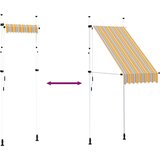 Tenda na ručno uvlačenje 100 cm žuto-plava prugasta | shoptok.hr