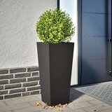 vidaXL Vrtna sadilica crna 35x35x75 cm čelična | shoptok.hr