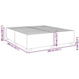  Okvir za krevet bez madraca crni 200x200 cm od tkanine | shoptok.hr
