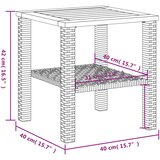  Vrtni stol bež 40x40x42 cm od poliratana i drva bagrema | Eponuda.com
