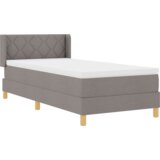 Postelja z vzmetnico z vzmetnico Taupe 200 x 90 cm Poliester, (5000127730) | Shoptok.si