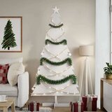 vidaXL Lesena novoletna jelka za okras bela 180 cm trdna borovina | Shoptok.si