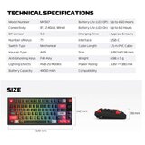 Fantech tastatura mehanicka gaming MK917 rgb atom PRO79 wireless crna (red switch) | Eponuda.com