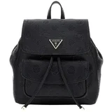 Guess Nahrbtniki CRESIDIA SMALL FLAP BACKPACK Črna