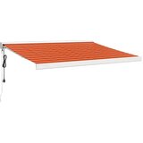 Maison Chic Zložljiva tenda - Senčniki oranžna in rjava 3,5x2,5 m blago in aluminij, (22038447) | Shoptok.si