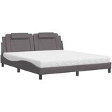  Krevet Viana s madracem sivi 180 x 200 cm od umjetne kože | shoptok.hr