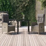  3-dijelni vrtni blagovaonski set crno-sivi od poliratana | shoptok.hr