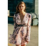 Trendyol X Sagaza Studio Multicolor Pink Floral Printed Pleated Dress Cijene