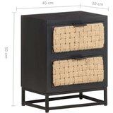  Noćni ormarić 40 x 30 x 50 cm od masivnog drva manga | shoptok.hr