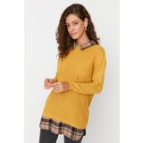Trendyol Mustard Garni Detailed Knitwear Sweater cene