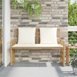  Vanjska klupa Jednobojno Prirodna i krem 116 x 55 x 82 cm | Eponuda.com