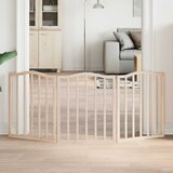  Vrata za pse s 3 panela sklopiva 150 cm od drva topole | shoptok.hr