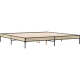  Okvir za krevet boja hrasta 200x200cm konstruirano drvo i metal | shoptok.hr