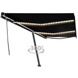 Tenda na ručno uvlačenje s LED svjetlima 600x350 cm antracit | shoptok.hr