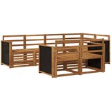 vidaXL Kotna sedežna garnitura 6 pcs Naravna Masiven les akacije, (5000283393) | Shoptok.si