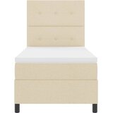  Krevet s opruga kutije s uzglavljem Krema 100 x 200 cm tkanina | shoptok.hr