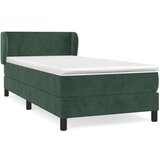 Maison Chic Box spring postelja - Vzmetna postelja z vzmetnico temno zelena 80x200 cm žamet SL7747, (21908477) | Shoptok.si