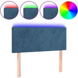 Maison Chic led posteljno vzglavje - vzglavna omarica - nočna omarica temno modro 100x5x78/88 cm žamet, (21710456) | Shoptok.si