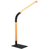 Tri O Crna/u prirodnoj boji LED stolna lampa s mogućnosti zatamnjivanja s drvenim sjenilom (visina 73,5 cm) Norris – | shoptok.hr