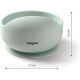 BabyOno silikonska zdjelica s vakuumom 350 ml 6 m+, mint | shoptok.hr