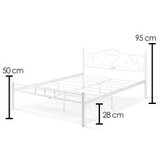 Hanah home bračni krevet K50 white (140 x 190)