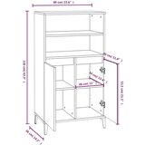  Visoka komoda siva sonome 60x36x110 cm od konstruiranog drva | shoptok.hr