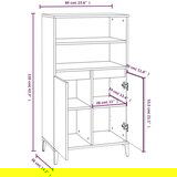  Visoka omara siva sonoma 60x36x110 cminženirski les, (20653990) | Shoptok.si