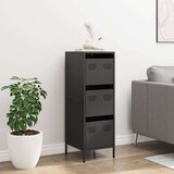 vidaXL Visoka komoda crna 39x35x103,5 cm čelična | shoptok.hr