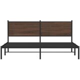  Metalni okvir kreveta bez madraca smeđa boja hrasta 160x200 cm | Eponuda.ba