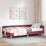  Kotni okvir postelje z matrico z vzmetnico 2 pcs Siva blago, (5000123406) | Shoptok.si