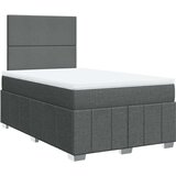 vidaXL Box spring postelja z vzmetnico temno siva 120x190 cm blago | Shoptok.si