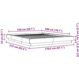 vidaXL Posteljni okvir bel 150x200 cm inženirski les | Shoptok.si