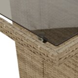 vidaXL 7-dijelni set za objedovanje u vrtu bež poli ratan | shoptok.hr