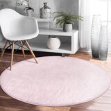 Mila Home Svijetlo ružičasti periv/pogodan za robotski usisavač okrugli tepih ø 120 cm Comfort – | shoptok.hr