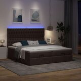 vidaXL okvir kreveta s madracima tamnosmeđi 180x200cm tkanine | shoptok.hr